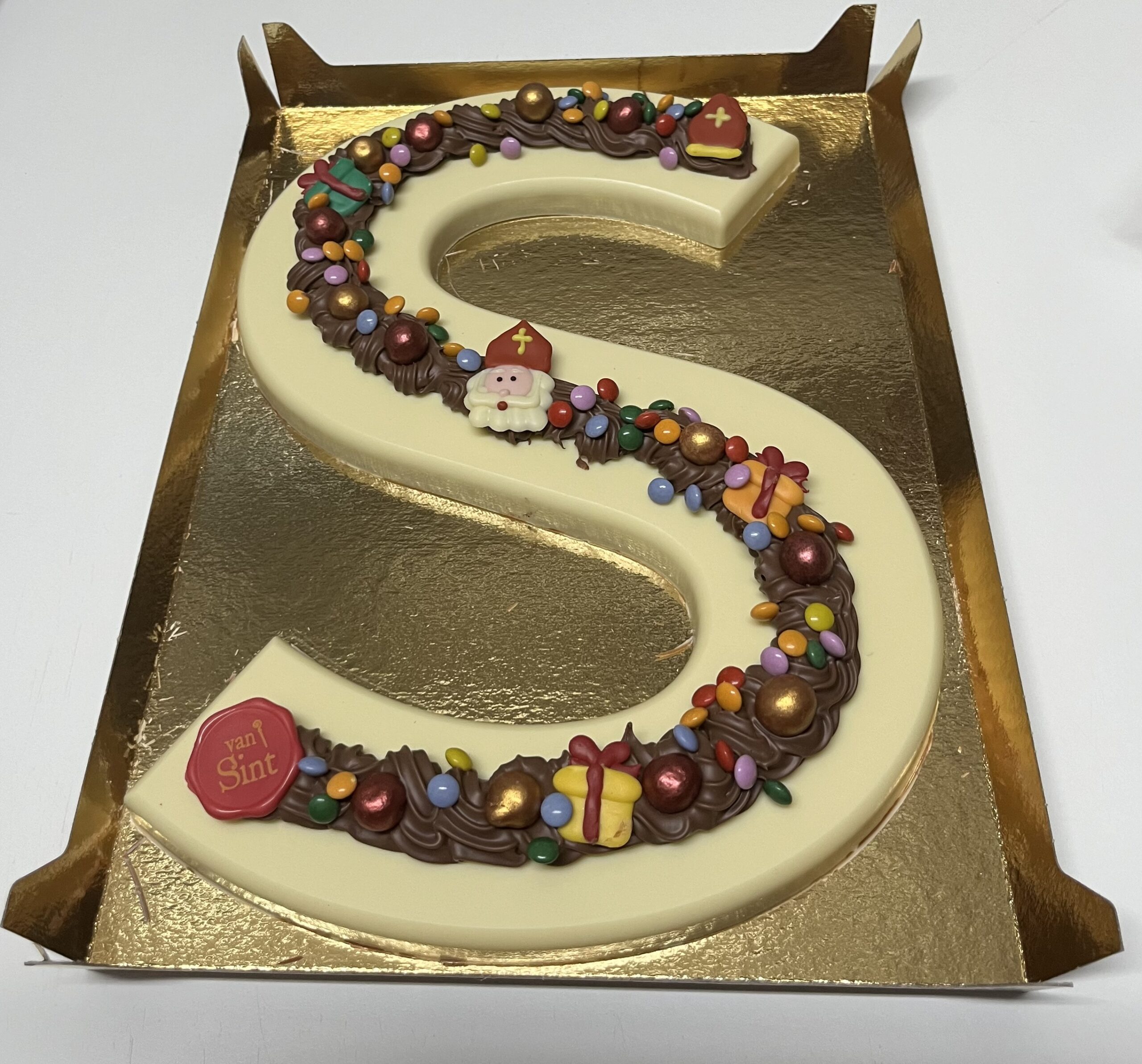XXL chocoladeletter Wit